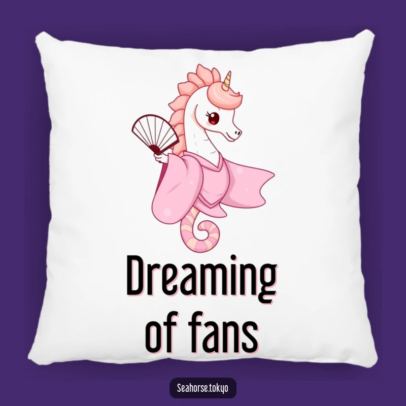 Cute Seahorse Kimono Pillow - Soft & Elegant Accent for Cozy Spaces