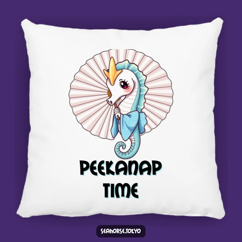 Playful Seahorse Fan Pillow - Soft & Funny Accent for Cozy Spaces