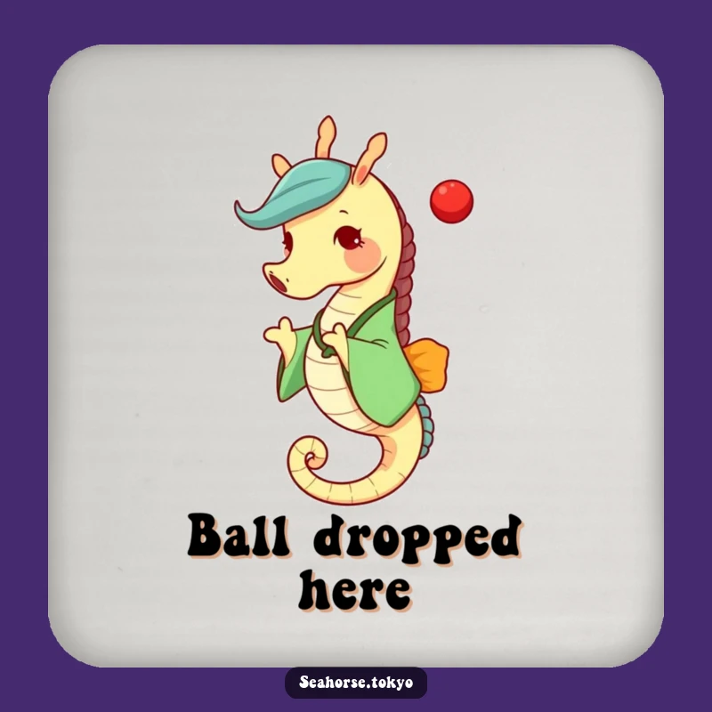 Funny Seahorse Kimono Coaster Set - Protect Surfaces with Humor