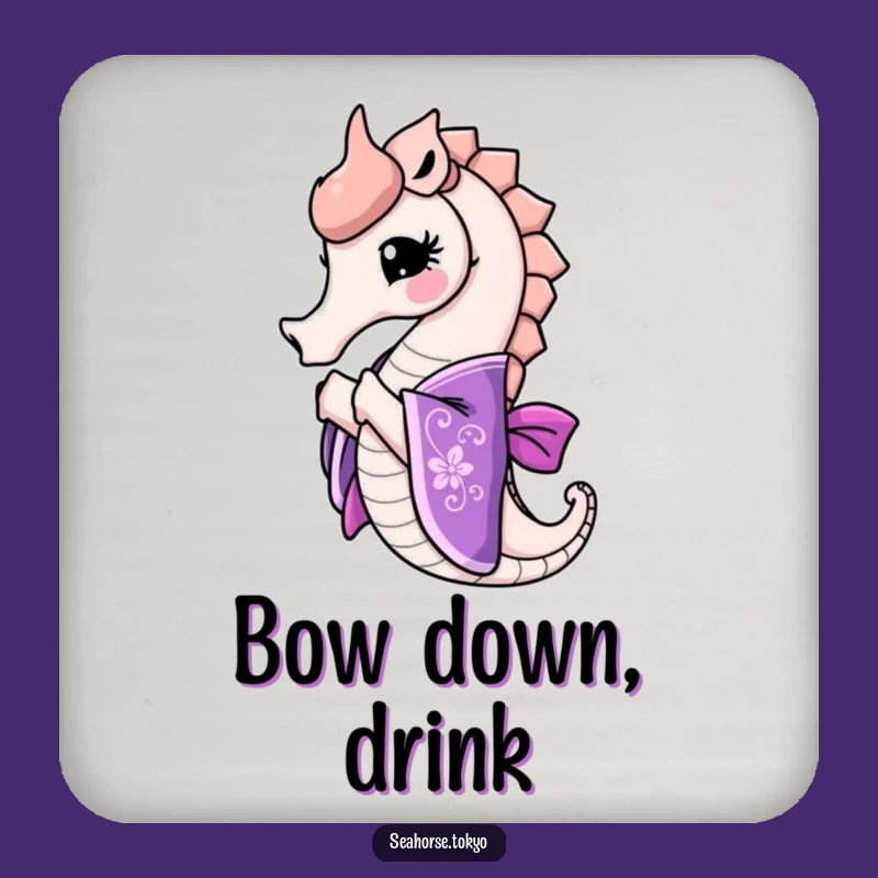 Funny Seahorse Kimono Coaster Set - Elegant Surface Protection