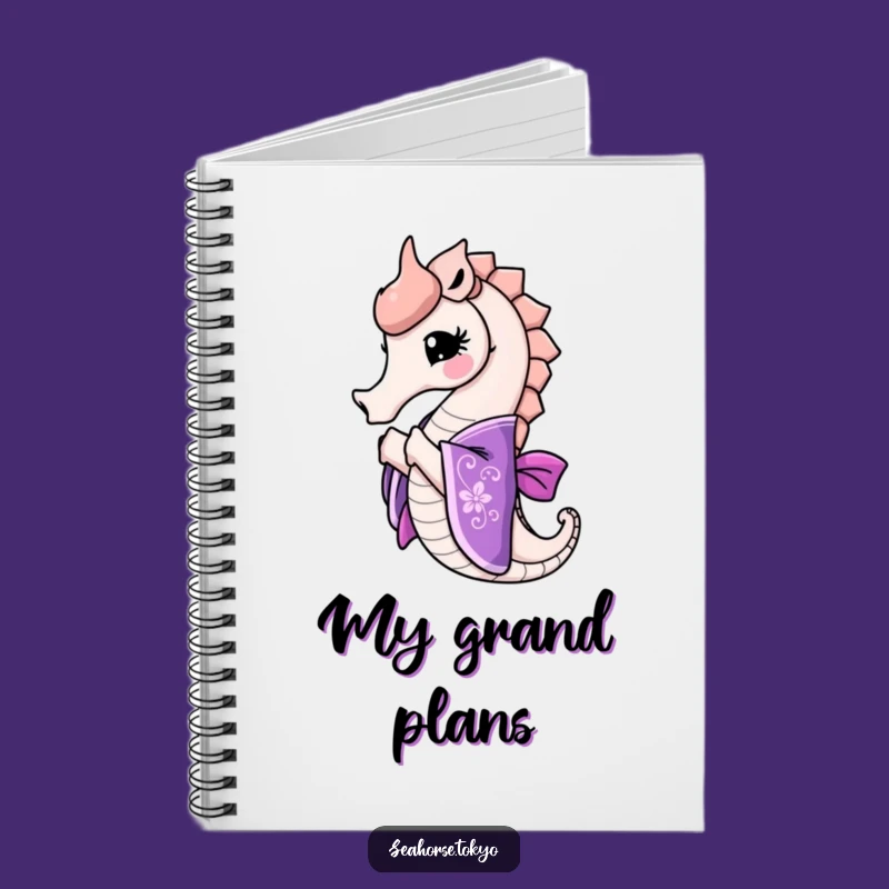 Funny Seahorse Kimono Notebook - Elegant Notes & Ideas