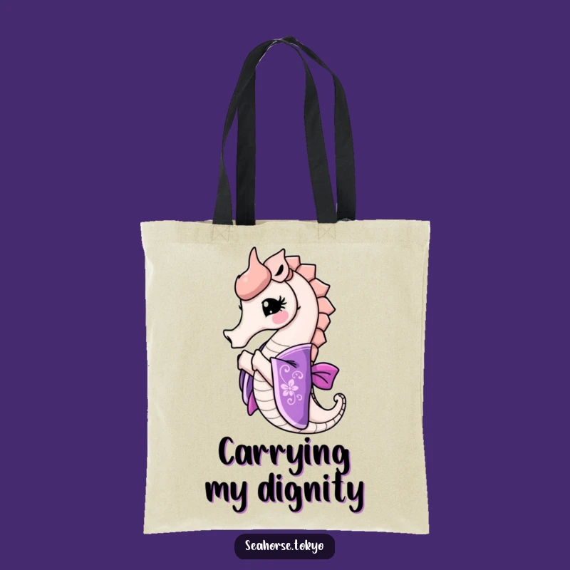 Funny Seahorse Kimono Tote Bag - Carry Elegance & Humor