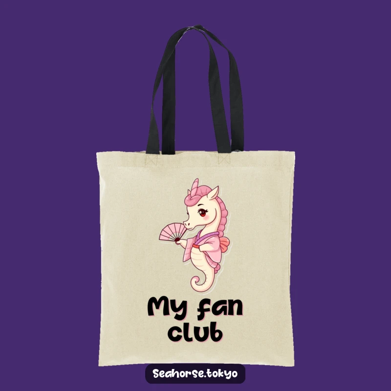 Funny Seahorse Kimono Tote, a Chic Bag Waving Tiny Fan Fun